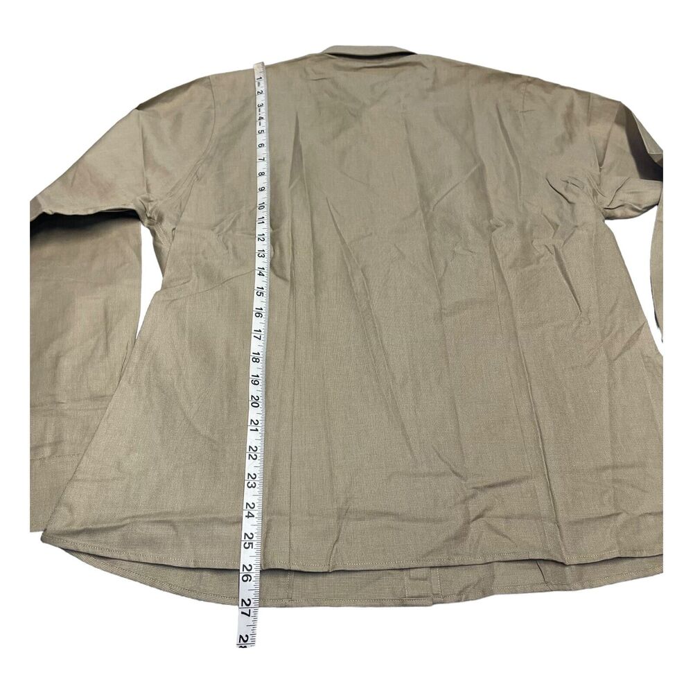 Cutter & Buck Shirt Women's XL Khaki Collared Long Sleeve Classic Fit Button-Up - Picture 8 of 9